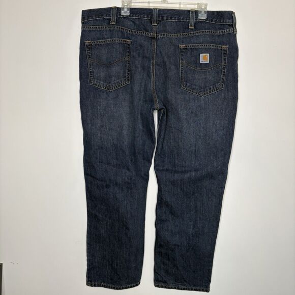 Carhartt Holter Jeans Men's 42X30 Blue Denim Relaxed Fit Straight Work Pants EUC - Picture 2 of 7
